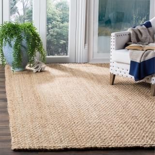 SAFAVIEH Natural Fiber Collection 10' x 14' Natural NF401A Handmade Basketweave 