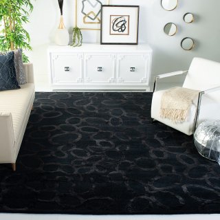 SAFAVIEH Soho Collection 7'6 x 9'6 Black SOH515B Handmade Premium Wool Area Rug