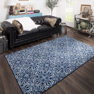 Mohawk Home Amstel Navy Geometric 9' X 12' Area Rug