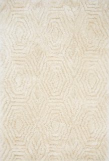 Loloi Caspia Collection by Justina Blakeney Shag Area Rug 7'-6 x 9'-6 Ivory