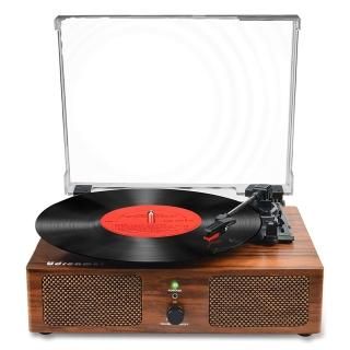 Vinyl Record Player Bluetooth Turntable with Built-in Speakers and USB Belt-Driv