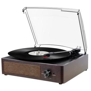 Vinyl Record Player Turntable with Built-in Bluetooth Receiver & 2 Stereo Speake