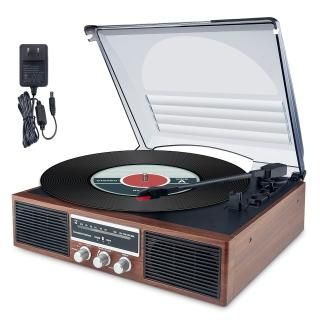 LUXSWAY Bluetooth Record Player Turntable3-Speed Turntable Vinyl Record Player F