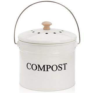 AVLA Compost Bin Kitchen Countertop 1 Gallon Composter Pail Food Waste Compostin
