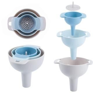 4 in 1 Kitchen Funnels for Filling Bottles Kitchen Funnels with Detachable Strai