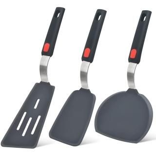 Silicone Spatula Turner Set of 3 Beijiyi 600F Heat Resistant Cooking Spatulas f