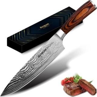 Astercook Chef Knife 8 Inch Professional Kitchen Knife German High Carbon Stainl