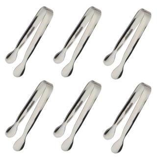 6PCS Ice Tongs Mini Sugar Tongs 4.25Inch Stainless Steel Small Serving Tongs Sma