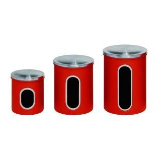 Honey-Can-Do International KCH-03011 3 piece nested canister set RD
