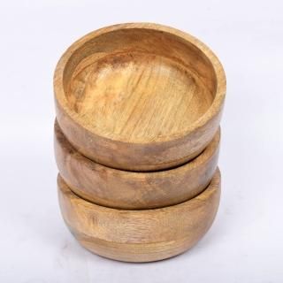 Samhita Mango Wood Round bowl Perfect for Nuts Candy Appetizer Snacks Olive and 