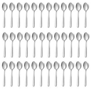 36 Pieces Teaspoons Set 6.2 inch Pleafind Spoons Silverware Stainless Steel Tea 