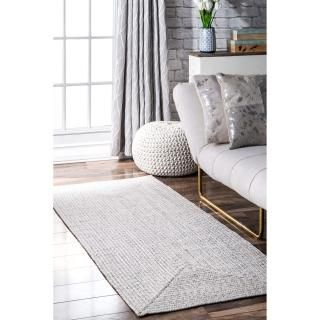 nuLOOM Braided Lefebvre Indoor/Outdoor Rug 3&#39; x 5&#39; Light Grey