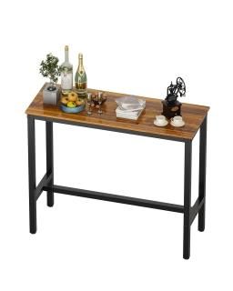 Teraves Bar Table with Solid Metal FrameCounter Height Dining Table Kitchen Bar 