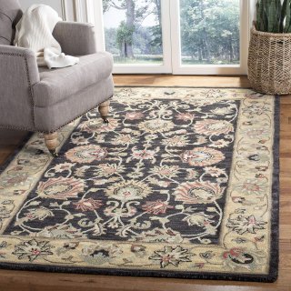 SAFAVIEH Heritage Collection 8'3 x 11' Charcoal / Gold HG343E Handmade Tradition