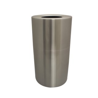 Witt Industries AL18-CLR Aluminum 24-Gallon Decorative Trash Can with Rigid Plas