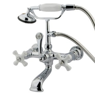Kingston Brass Cc560T1 Clawfoot Tub Filler With Hand Shower - Polished Chrome Fi