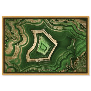 Abstract Wall Art Canvas Prints 'Dreaming About Emerald ' Crystals 54x36 Green G