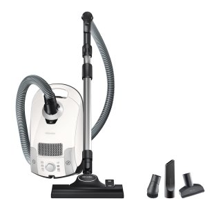 Miele Compact C1 Pure Suction Powerline Canister Vacuum Lotus White