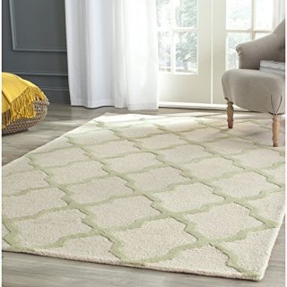 SAFAVIEH Cambridge Collection 9' x 12' Ivory / Light Green CAM121N Handmade Trel