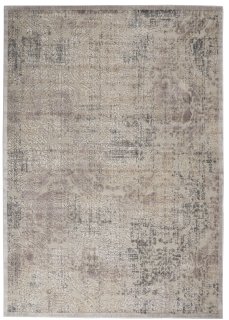 Nourison Graphic Illusions Vintage Grey 7'9 x 10'10 Area-Rug Easy-Cleaning Non S