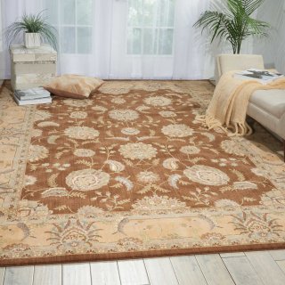 Nourison Persian Empire Bohemian Chocolate 5'3 x 7'5 Area-Rug Easy-Cleaning Non 