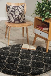 Nourison Amore Charcoal Rectangle Area Rug 7-Feet 10-Inches by 10-Feet 10-Inches