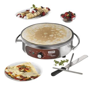 Waring Commercial WSC160X Heavy-Duty Electric Crepe Maker 16 Stainless Steel