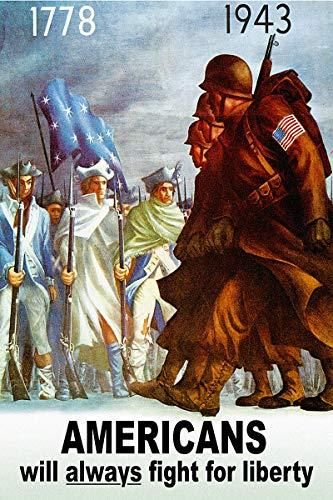 1778 1943 アメリカ人は常に自由のために戦う ヴィンテージ 第二次世界
