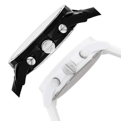 Armani Exchange Chronograph White Silicone Watch - AX1325
