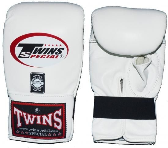 TWINS 本革製パンチンググローブ M Lサイズ 白/親指カット