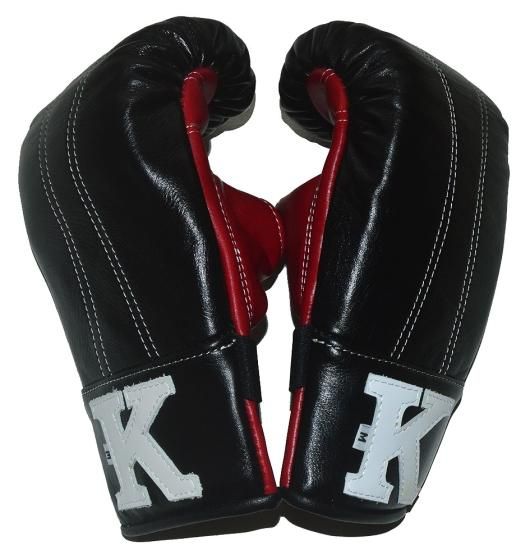 新品 Mサイズ 薔薇 黒×赤 レガース トップキング TOP KING 本革