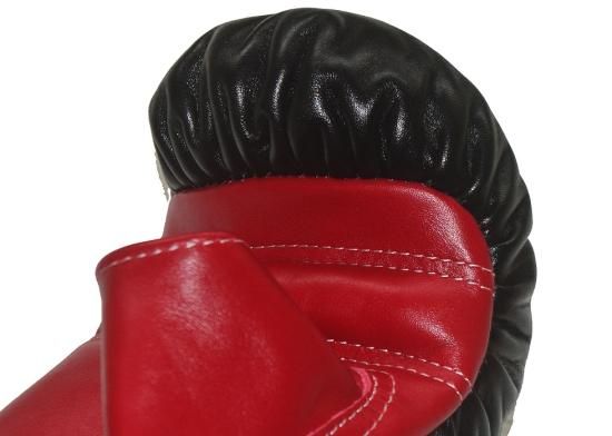K 本革製パンチンググローブ | ブラック×レッド - ムエタイインフォ
