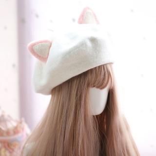 海外ロリィタ　うさぎ ピンク ベレー帽 海外ロリィタ うさぎ ピンク ベレー帽