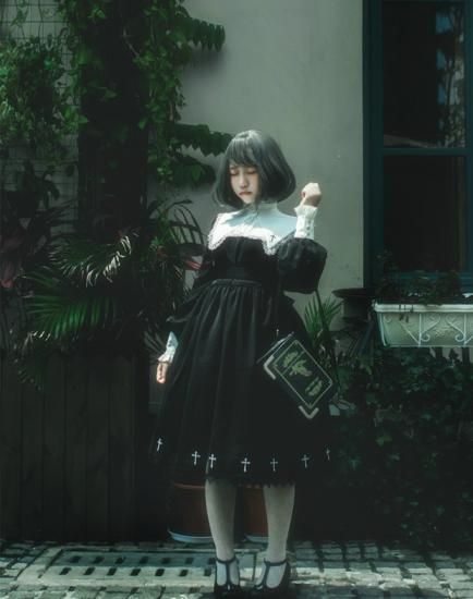 ロリータ 修道女ワンピース 十字架 ゴスロリ 襟取り外し可 クロス ハイウエスト Aライン ゴシックロリィタ 黒ロリ ロリータドレス ロリータファッション ロリータゴスロリ専門通販ショップluxury ラグジュアリー 安い価格で可愛いロリータワンピースを取り揃えています ロリータ 修道女ワンピース 十字架 ゴスロリ 襟取り外し可 クロス ハイウエスト Aライン ゴシックロリィタ 黒ロリ ロリータドレス ロリータファッション ロリータゴスロリ専門通販ショップluxury ラグジュアリー 安い価格で可愛いロリータワンピースを取り揃えています
