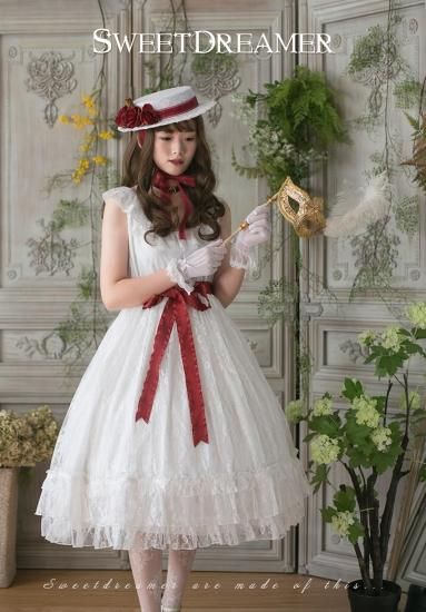 ロリータ Sweet Dreamer Vintage French 純白 ドレス チョーカープレゼント 白ロリ 姫ロリ ワンピース ドレス ノースリーブ ひざ丈 ロリータファッショ ロリィタ ロリータゴスロリ専門通販ショップluxury ラグジュアリー 安い価格で可愛いロリータワンピースを取り揃え