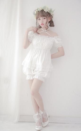 Dolly Delly セットアップ オフショルブラウス かぼちゃパンツ レディース インナー 部屋着 パジャマ フリル ロリータ 甘ロリ かわいい ライトブルー ライトピンク ホワイト ブラック M ロリータゴスロリ専門通販ショップluxury ラグジュアリー 安い価格で可愛い Dolly Delly セットアップ オフショルブラウス かぼちゃパンツ レディース インナー 部屋着 パジャマ フリル ロリータ 甘ロリ かわいい ライトブルー ライトピンク ホワイト ブラック M ロリータゴスロリ専門通販ショップluxury ラグジュアリー 安い価格で可愛い