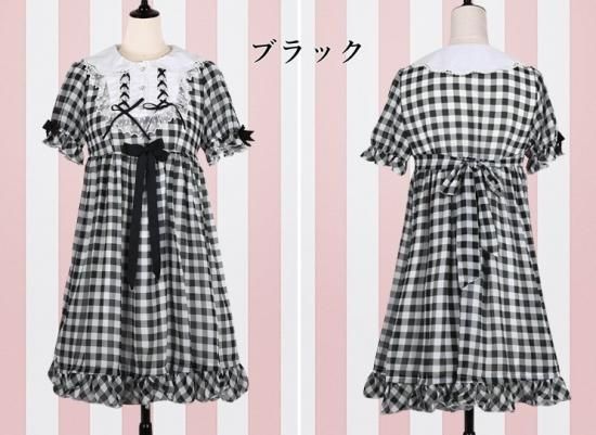 ♥*様 MILK ギンガムチェック 半袖ワンピース　ミニ　ロリィタ 楽天市場】ロリータ ワンピース ギンガムの通販
