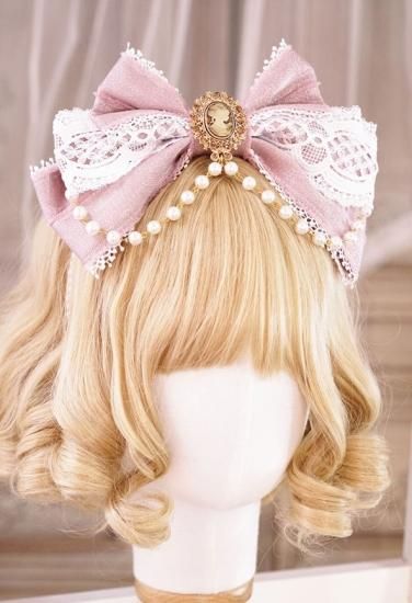 ロリータ 貴婦人のカチューシャ ヘッドドレス ヘアアクセサリー ピンク レース リボン 姫ロリ ロリータ小物 Loli1725 ロリータゴスロリ専門通販ショップluxury ラグジュアリー 安い価格で可愛いロリータワンピースを取り揃えています