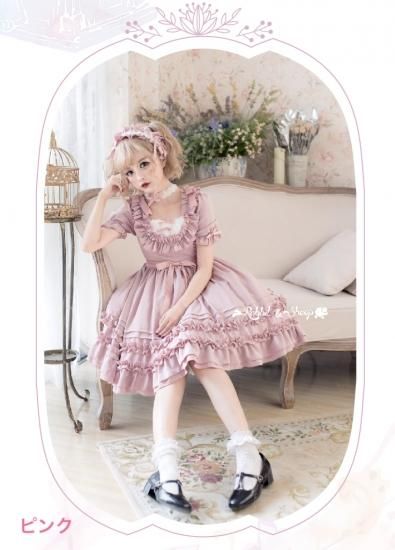 ロリータ Rabbit Sheep 半袖ドールワンピース ワンピースのみ パフスリーブ 甘ロリ ゴスロリ フリル Loli1866 ロリータゴスロリ専門通販ショップluxury ラグジュアリー 安い価格で可愛いロリータワンピースを取り揃えています