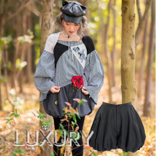 ロリータ Neo Ludwig ショート丈 かぼちゃパンツ グレー ボトムス 王子系 男装 ゴスロリ ハロウィン ショートパンツ Loli1904 ロリータゴスロリ専門通販ショップluxury ラグジュアリー 安い価格で可愛いロリータワンピースを取り揃えています