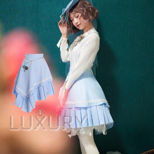 少女アリス　ロリ ロリータ Neo Ludwig アシンメトリースカート 変形スカート アリスモチーフ プリーツ 甘ロリ クラロリ ゴスロリ loli1906 -  ロリィタ ゴスロリ 和ロリ 華ロリ専門通販ショップLUXURY公式サイト[ラグジュアリー]安い価格で可愛いこだわりのロリータワンピースを取り揃え ...
