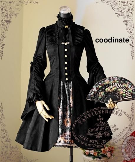 ロリータ Neo Ludwig ロココ風 姫袖ブラックコート ゴスロリ 姫ロリ 秋冬 タイト ドレスコート Aライン Loli1908 ロリィタ ゴスロリ 和ロリ 華ロリ専門通販ショップluxury ラグジュアリー 安い価格で可愛いこだわりのロリータワンピースを取り揃えています