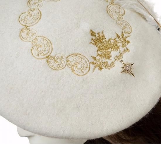 ロリータ Neo Ludwig 羽根付き ベレー帽 帽子 ヘッドドレス 刺繍 クラシカル ヘッドドレス ゴスロリ 秋冬 Loli30 ロリータ ゴスロリ和ロリ専門通販ショップluxury ラグジュアリー 安い価格で可愛いこだわりのロリータワンピースを取り揃えています