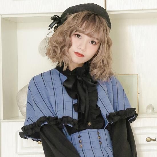 【即納】初音ミク×天羽川 ロリータコーデセット ブラウスJSKケープリボン 即納】初音ミク×天羽川 ロリータコーデセット ブラウスJSKケープリボン