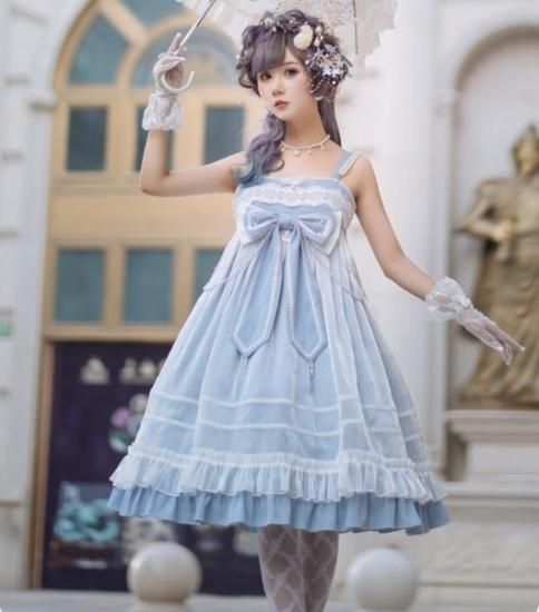 Nyanya シフォン 重ね おリボンが可愛い ハイウエストジャンパースカート ブルー ピンク 天使 妖精 膝丈ワンピース パール 甘ロリ クラシカル Loli ロリータゴスロリ専門通販ショップluxury ラグジュアリー 安い価格で可愛いロリータワンピースを取り揃えています Nyanya シフォン 重ね おリボンが可愛い ハイウエストジャンパースカート ブルー ピンク 天使 妖精 膝丈ワンピース パール 甘ロリ クラシカル Loli ロリータゴスロリ専門通販ショップluxury ラグジュアリー 安い価格で可愛いロリータワンピースを取り揃えています