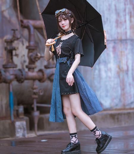 スチームパンク チェックスカート 2枚セット かわいい ゴスロリ ブラック 春夏 レイヤード ロリータファッション Loli2132 ロリータゴスロリ専門通販ショップluxury ラグジュアリー 安い価格で可愛いロリータワンピースを取り揃えています