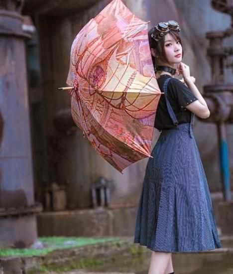 リズリサ　ワンピース　アンブレラ　傘　ブラウン　ノースリーブ　メルヘン　ロリータ リズリサ ワンピース アンブレラ 傘 ブラウン ノースリーブ