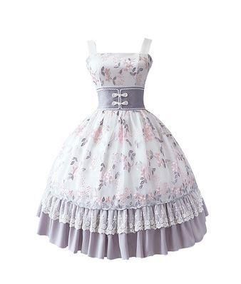 現品限り】ロリータ ジャンスカ ホワイト 華ロリ コルセット