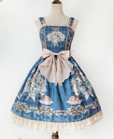 ロリータ エンジェル ジャンスカ4色 薔薇 天使 フラワー ミディアム ひざ丈 フリル リボン レースアップ フレア かわいい ドレス パーティ 春夏 人気 トレンド 甘ロリ Loli2467 ロリータゴスロリ専門通販ショップluxury ラグジュアリー 安い価格で可愛いロリータ