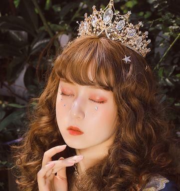 ロリータ ブライダル ティアラ ヘッドドレス ヘアアクセサリ ゴールド ラインストーン ビジュー 姫ロリ クラウン かわいい キュート ファッション雑貨 小物 通年 ドレス パ Loli2617 ロリータゴスロリ専門通販ショップluxury ラグジュアリー 安い価格で可愛いロリータ